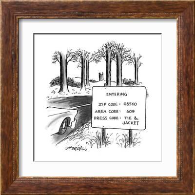 Sign By The Side Of The Road That Reads Entering Zip Code Area New Yorker Cartoon Premium Giclee Print Henry Martin Art Com Sign By The Side Of The Road That Reads Entering Zip Code Area New Yorker Cartoon Premium Giclee Print Henry Martin Art Com