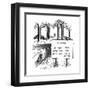 Sign by the side of the road that reads, 'ENTERING  ZIP CODE: 08540; AREA ? - New Yorker Cartoon-Henry Martin-Framed Premium Giclee Print