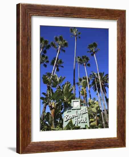 Sign for Beverly Hills Hotel, Beverly Hills, Los Angeles, California, Usa-Wendy Connett-Framed Photographic Print