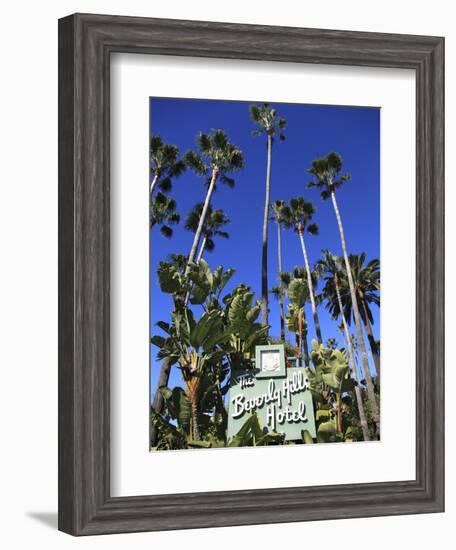 Sign for Beverly Hills Hotel, Beverly Hills, Los Angeles, California, Usa-Wendy Connett-Framed Photographic Print