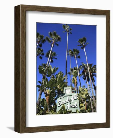 Sign for Beverly Hills Hotel, Beverly Hills, Los Angeles, California, Usa-Wendy Connett-Framed Photographic Print