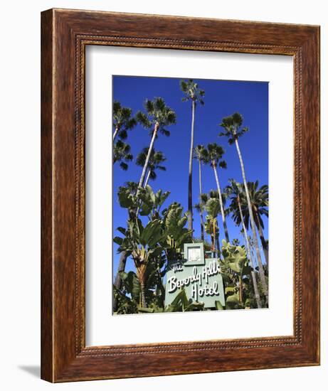 Sign for Beverly Hills Hotel, Beverly Hills, Los Angeles, California, Usa-Wendy Connett-Framed Photographic Print