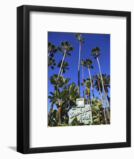 Sign for Beverly Hills Hotel, Beverly Hills, Los Angeles, California, Usa-Wendy Connett-Framed Photographic Print