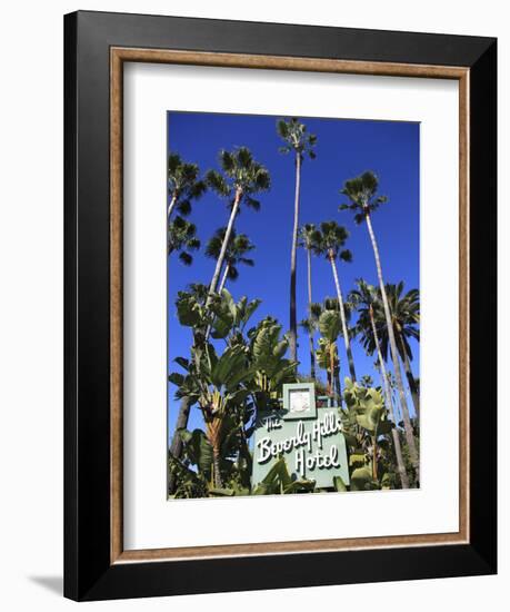 Sign for Beverly Hills Hotel, Beverly Hills, Los Angeles, California, Usa-Wendy Connett-Framed Photographic Print