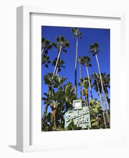 Sign for Beverly Hills Hotel, Beverly Hills, Los Angeles, California, Usa-Wendy Connett-Framed Photographic Print