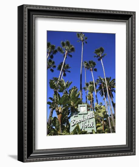 Sign for Beverly Hills Hotel, Beverly Hills, Los Angeles, California, Usa-Wendy Connett-Framed Photographic Print