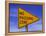 Sign for "No Passing Zone"-Chris Rogers-Framed Premier Image Canvas