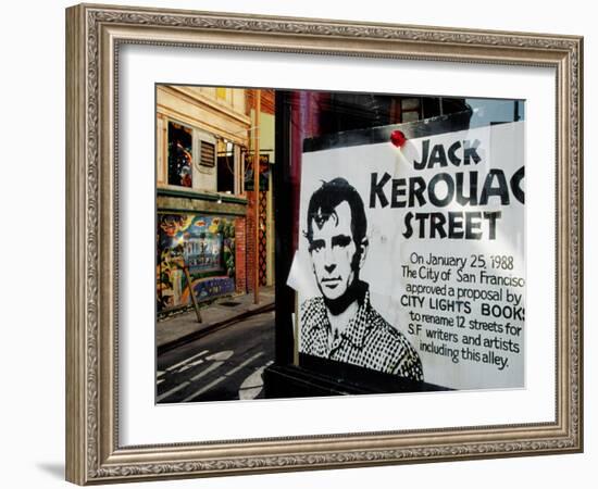 Sign, Jack Kerouac Street, North Beach District, San Francisco, United States of America-Richard Cummins-Framed Photographic Print