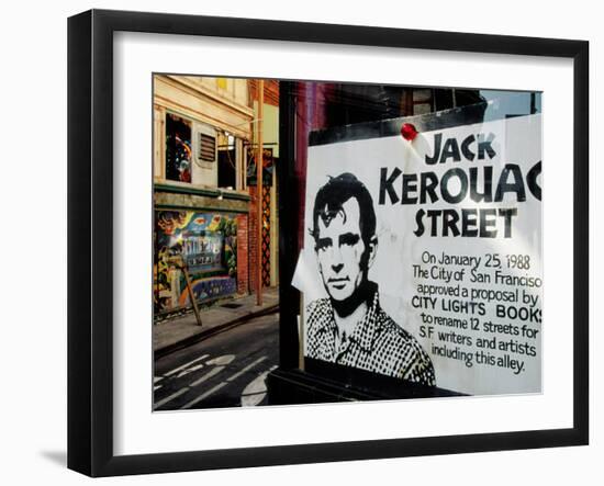 Sign, Jack Kerouac Street, North Beach District, San Francisco, United States of America-Richard Cummins-Framed Photographic Print