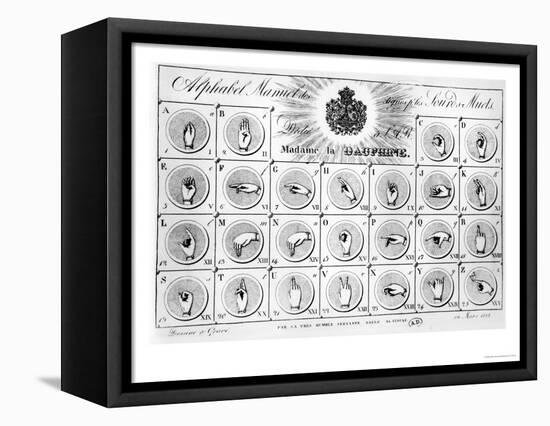 Sign Language Alphabet, 1827-Adele Alavoine-Framed Premier Image Canvas