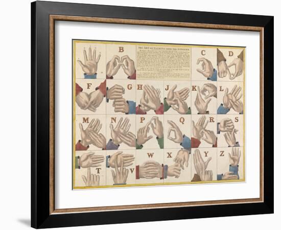 Sign Language Alphabet-null-Framed Art Print