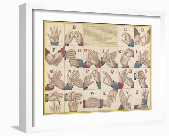 Sign Language Alphabet-null-Framed Art Print