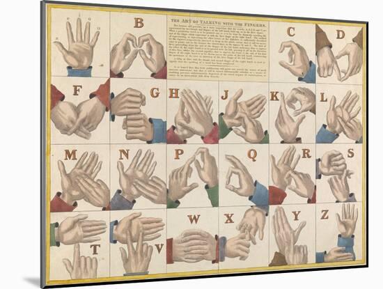 Sign Language Alphabet-null-Mounted Art Print