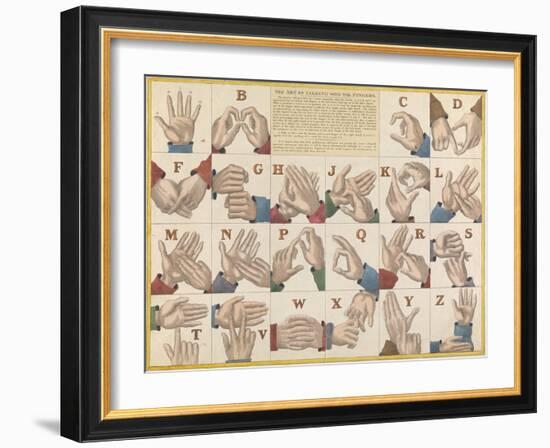 Sign Language Alphabet-null-Framed Art Print