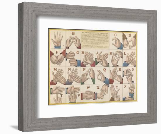 Sign Language Alphabet-null-Framed Premium Giclee Print