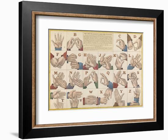 Sign Language Alphabet-null-Framed Premium Giclee Print