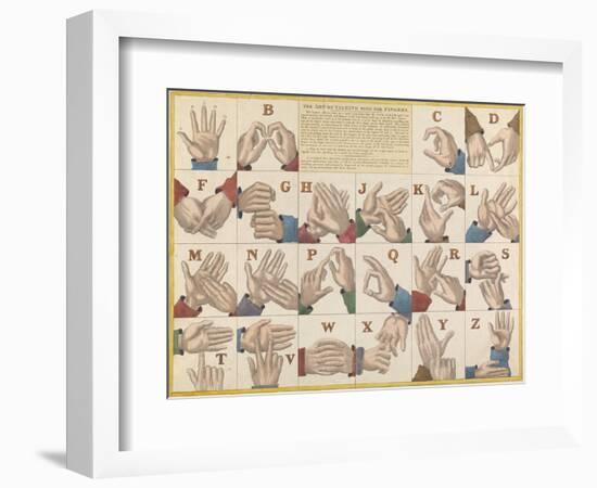 Sign Language Alphabet-null-Framed Premium Giclee Print