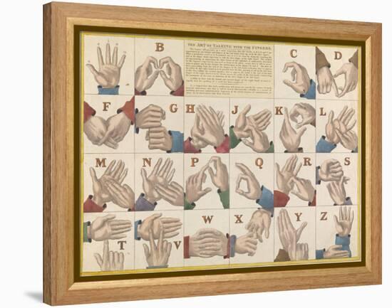 Sign Language Alphabet-null-Framed Stretched Canvas