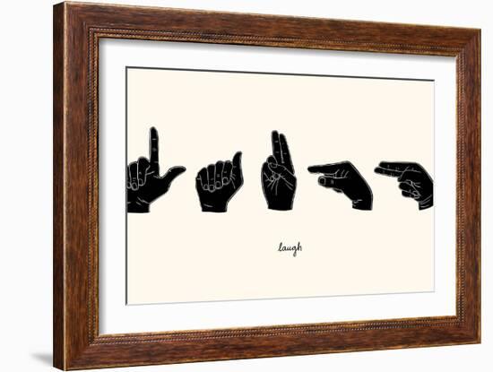 Sign Language III-Emma Scarvey-Framed Art Print