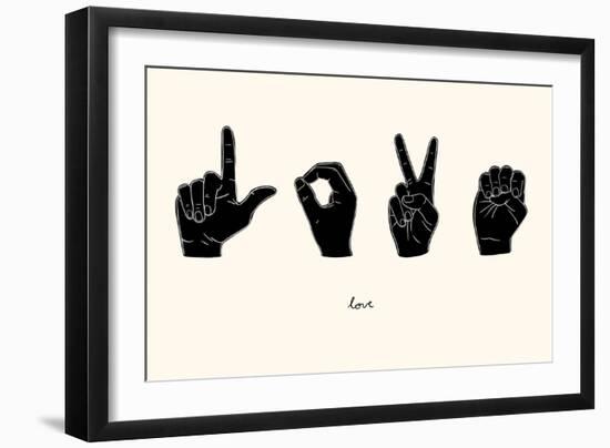 Sign Language IV-Emma Scarvey-Framed Art Print