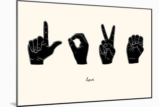 Sign Language IV-Emma Scarvey-Mounted Art Print