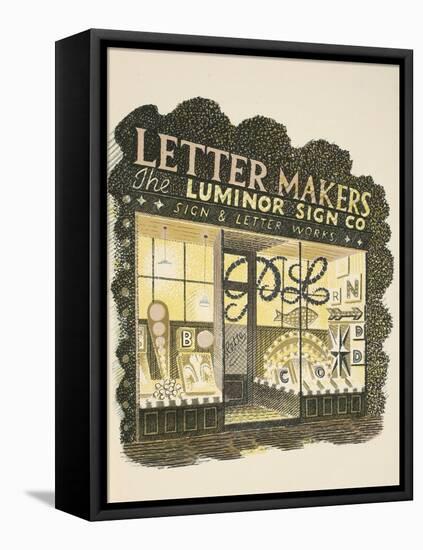 Sign Maker-Eric Ravilious-Framed Premier Image Canvas