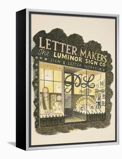 Sign Maker-Eric Ravilious-Framed Premier Image Canvas