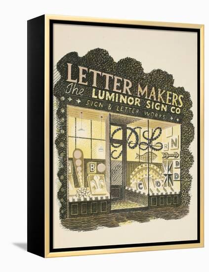 Sign Maker-Eric Ravilious-Framed Premier Image Canvas