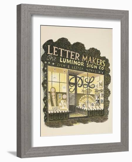 Sign Maker-Eric Ravilious-Framed Giclee Print