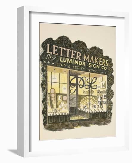 Sign Maker-Eric Ravilious-Framed Giclee Print