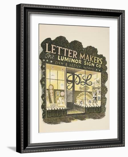 Sign Maker-Eric Ravilious-Framed Giclee Print