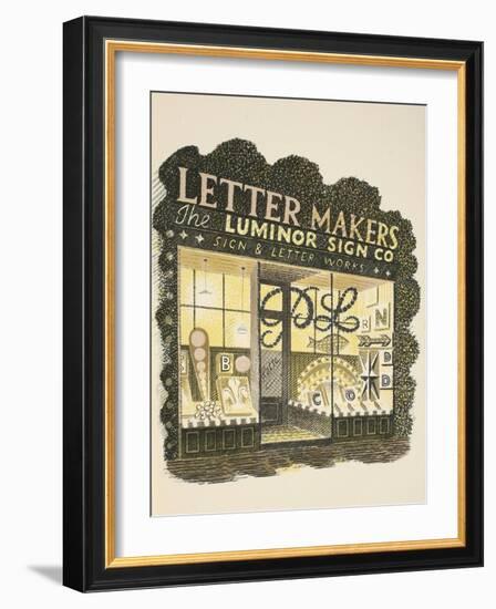 Sign Maker-Eric Ravilious-Framed Giclee Print