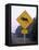 Sign, Moose Crossing the Road, Algonquin Provincial Park, Ontario, Canada-Thorsten Milse-Framed Premier Image Canvas