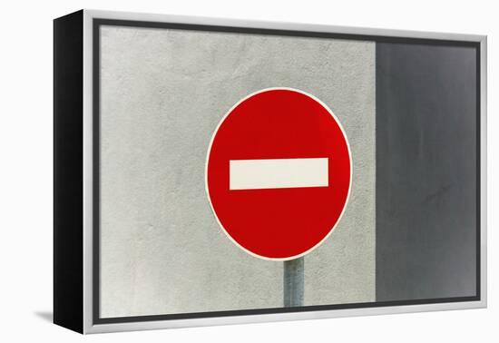 Sign, No Entry, One-Way Street-Catharina Lux-Framed Premier Image Canvas