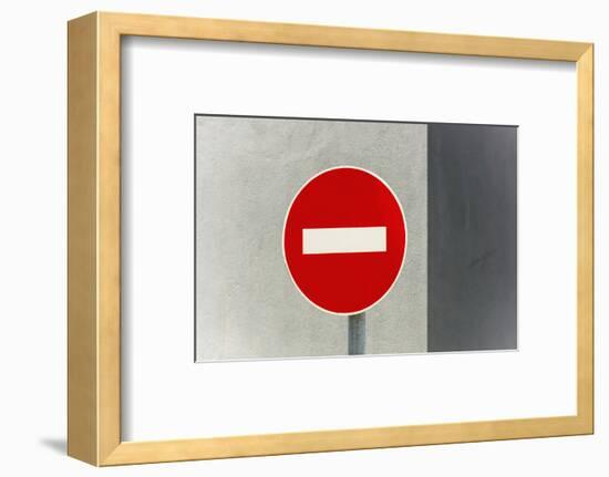 Sign, No Entry, One-Way Street-Catharina Lux-Framed Photographic Print