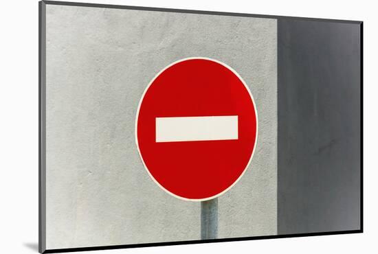 Sign, No Entry, One-Way Street-Catharina Lux-Mounted Photographic Print