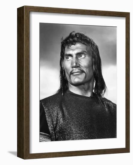Sign of the Pagan, Jack Palance as Attila the Hun, 1954-null-Framed Photo
