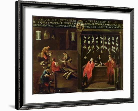 Sign of the Venetian Comb Makers' Guild-null-Framed Giclee Print