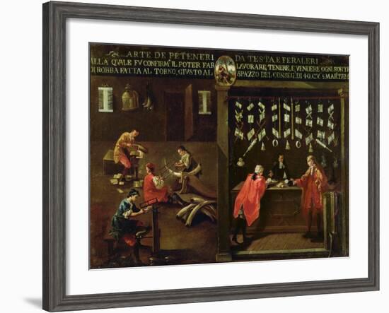 Sign of the Venetian Comb Makers' Guild-null-Framed Giclee Print