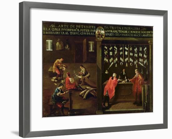 Sign of the Venetian Comb Makers' Guild-null-Framed Giclee Print