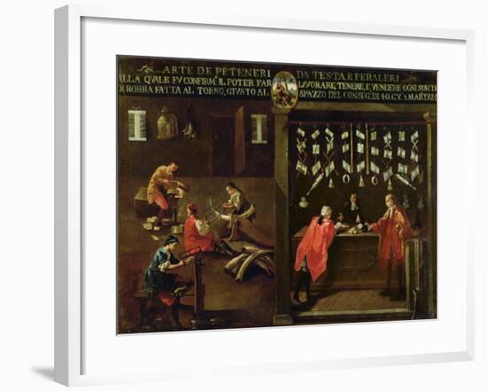 Sign of the Venetian Comb Makers' Guild-null-Framed Giclee Print