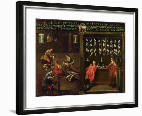 Sign of the Venetian Comb Makers' Guild-null-Framed Giclee Print