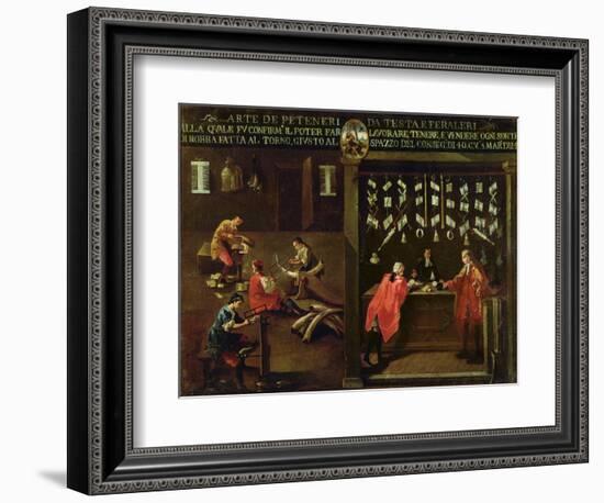 Sign of the Venetian Comb Makers' Guild-null-Framed Giclee Print