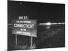 Sign on Merritt Parkway Telling Motorist That They are Now Entering the State-Bernard Hoffman-Mounted Premium Photographic Print
