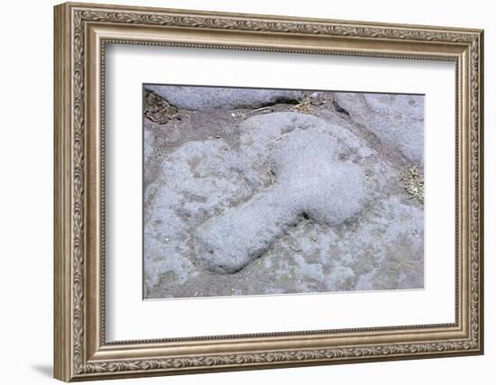 Sign to the Brothel, Pompeii, Campania, Italy-Walter Rawlings-Framed Photographic Print