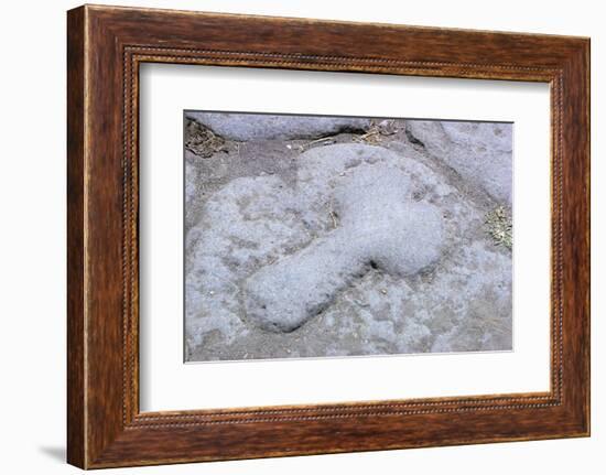 Sign to the Brothel, Pompeii, Campania, Italy-Walter Rawlings-Framed Photographic Print