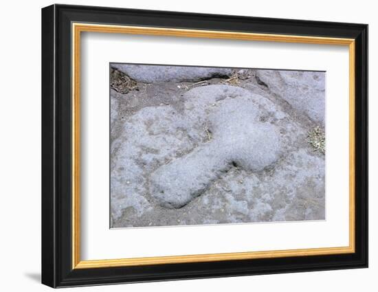 Sign to the Brothel, Pompeii, Campania, Italy-Walter Rawlings-Framed Photographic Print