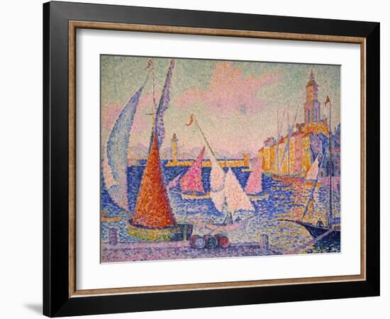 Signac: St. Tropez Harbor-Paul Signac-Framed Giclee Print