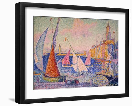 Signac: St. Tropez Harbor-Paul Signac-Framed Giclee Print