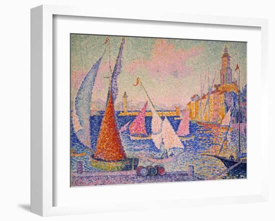 Signac: St. Tropez Harbor-Paul Signac-Framed Giclee Print